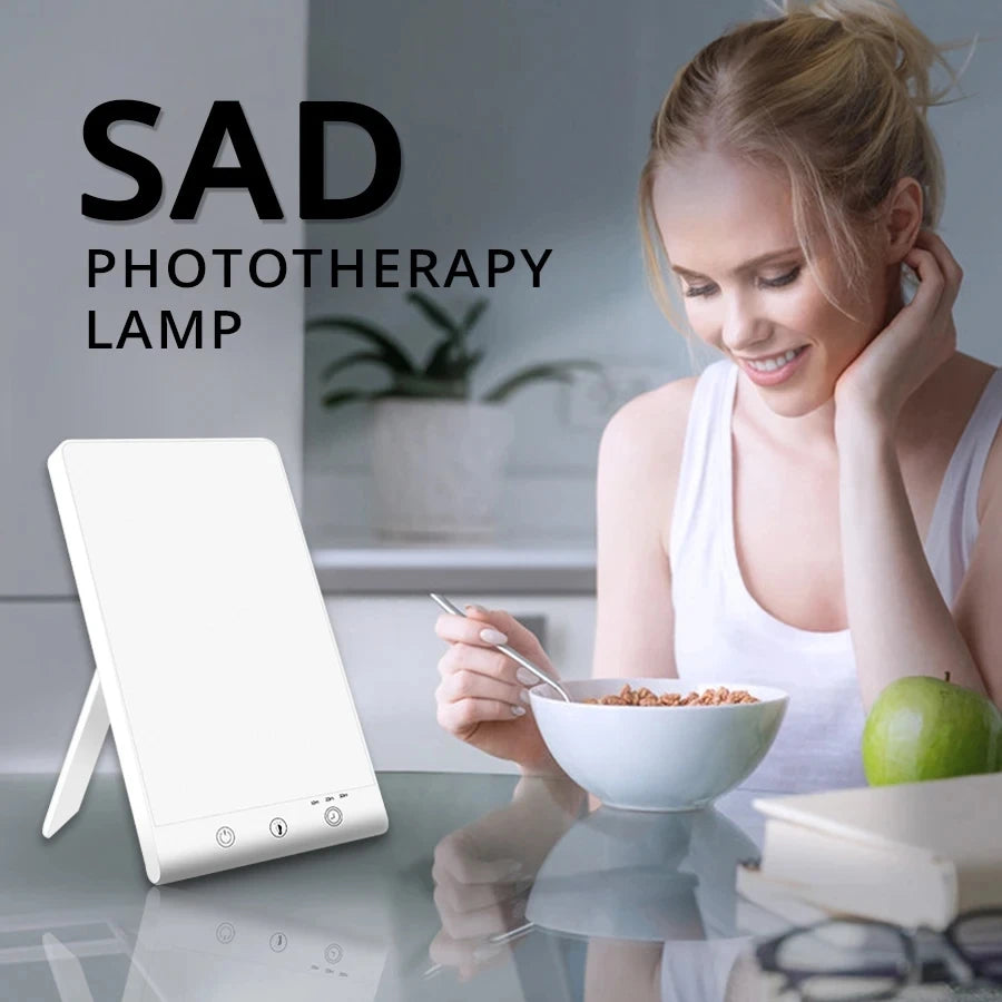 10000 Lux LED SAD Therapy Lamp – Daylight Mood Light with Touch Dimming, 3200K Brightness for Winter and Anti-Depression